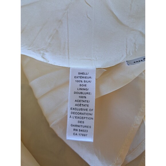 Banana Republic Yellow Floral 100% Silk Dress Spaghetti Straps Fit & Flare 8 - Picture 6 of 11